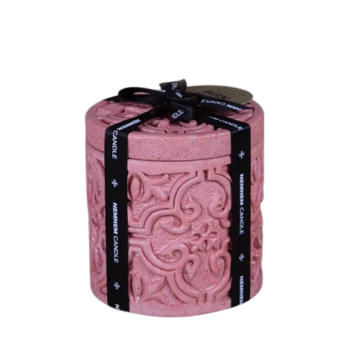 Large Cylinder Maltese Tile Pink