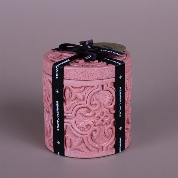 Large Cylinder Maltese Tile Pink