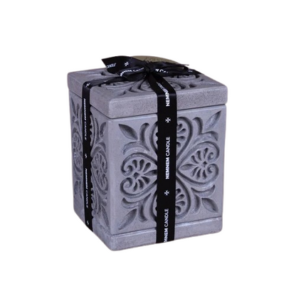 Large Cube Maltese Heart Grey