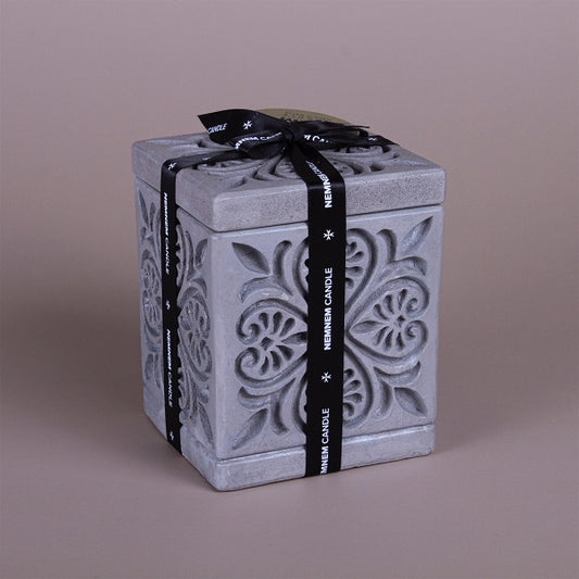 Large Cube Maltese Heart Grey