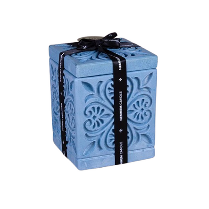 Large Cube Maltese Heart Blue