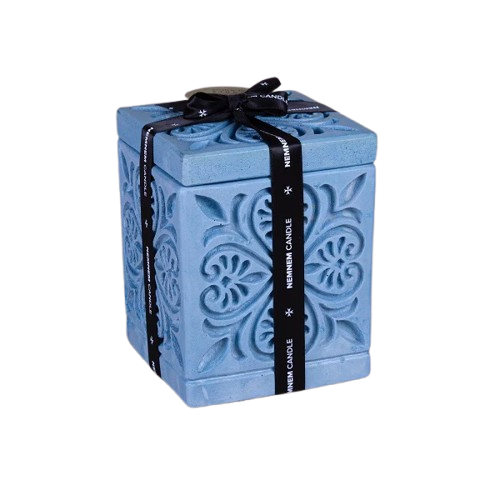 Large Cube Maltese Heart Blue