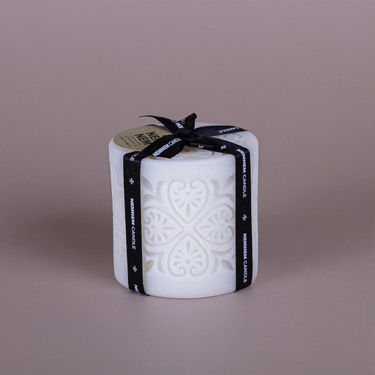 Candle Nova Cylinder Large Maltese Heart