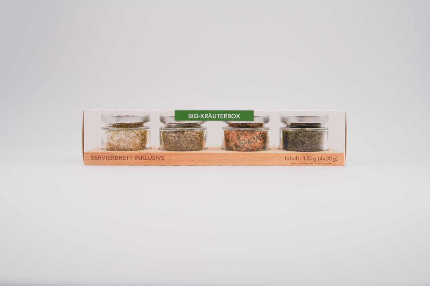 Servierbrett Inklusive Sel La Vie Fleur De Sel Bio Krauterbox, 30g X 4