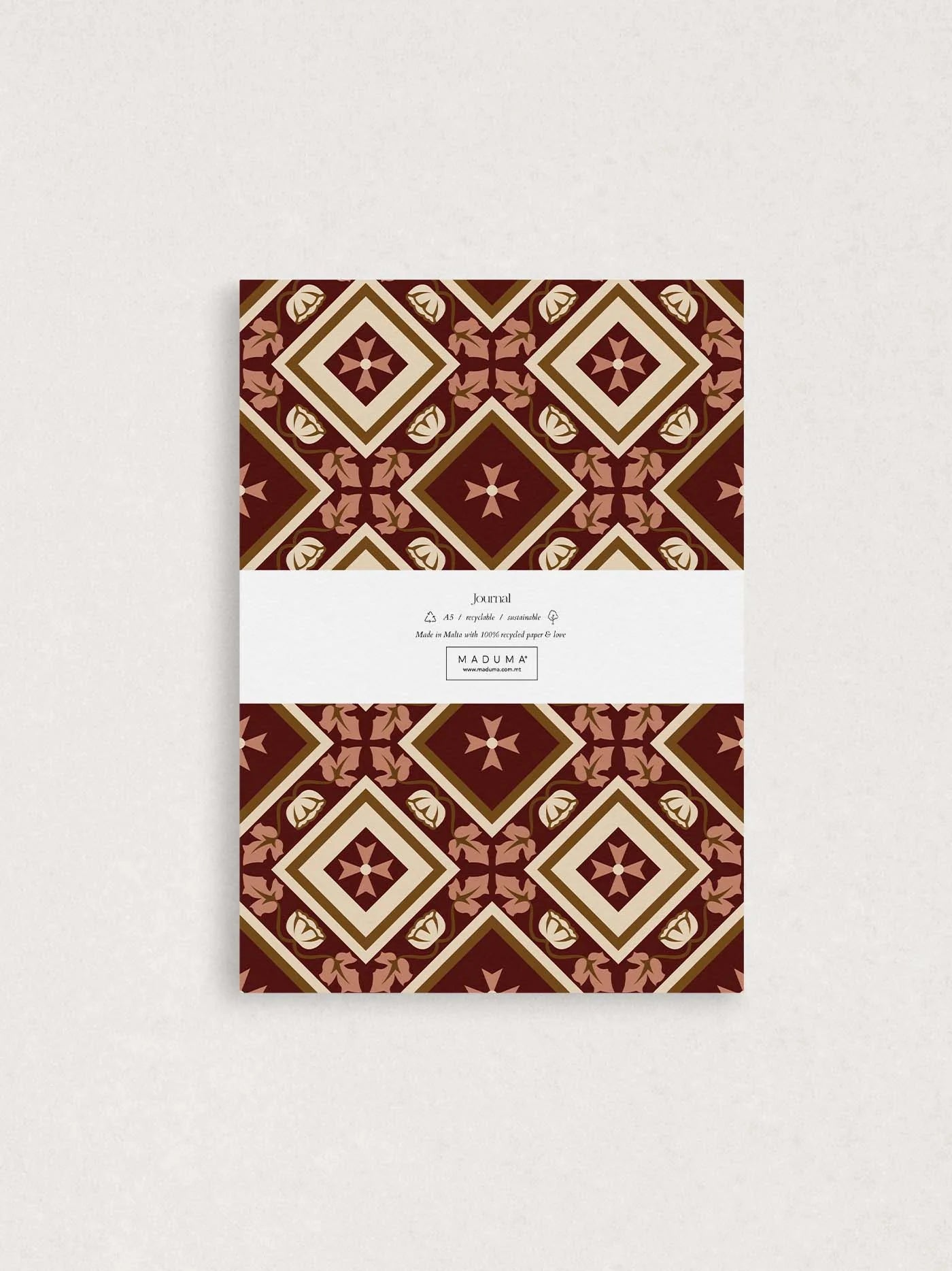Maduma A5 Ruled Journal Maltese Cross