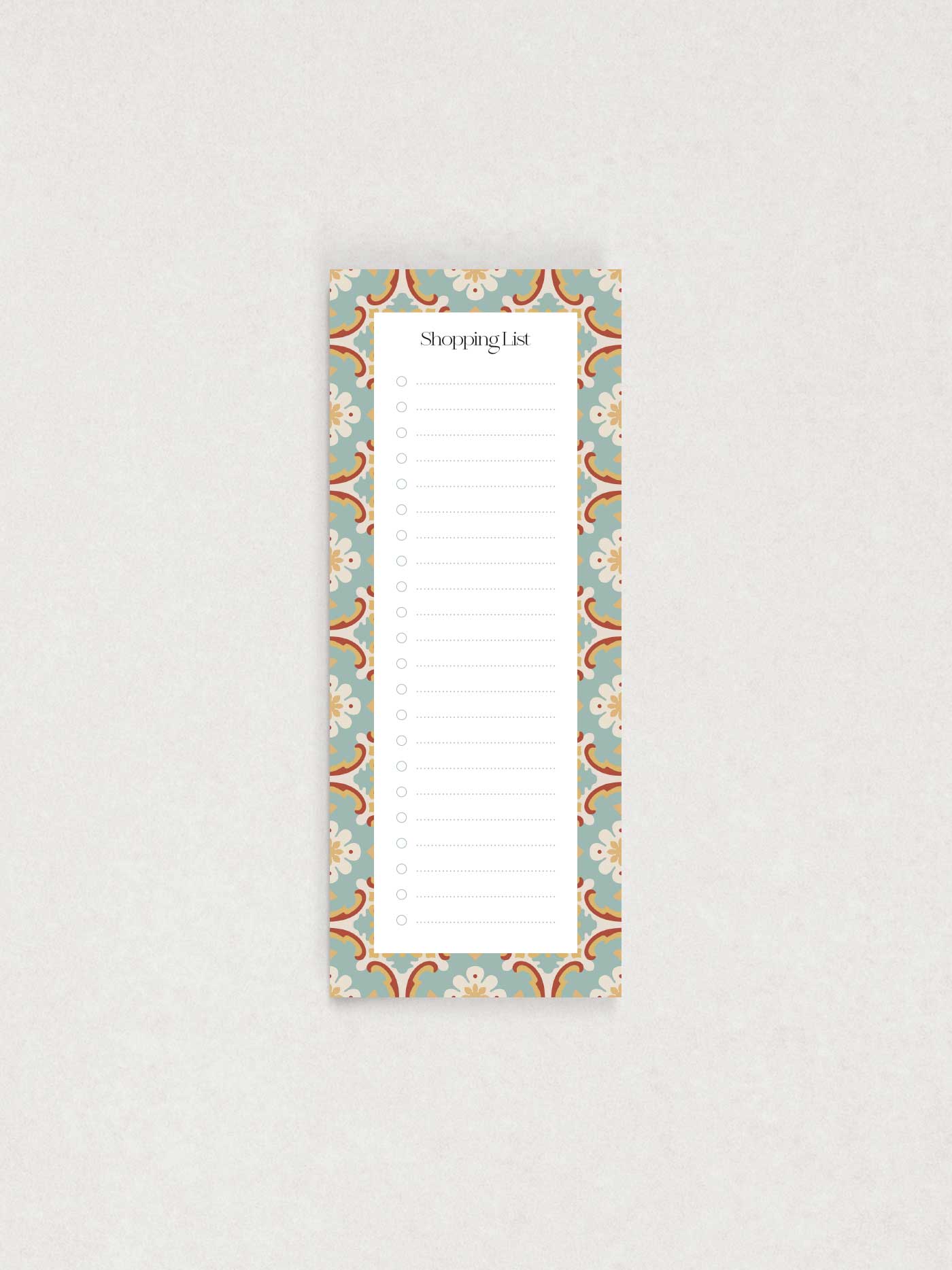 Maduma Shopping List Turquoise