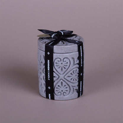 Small Cylinder Maltese Heart Grey