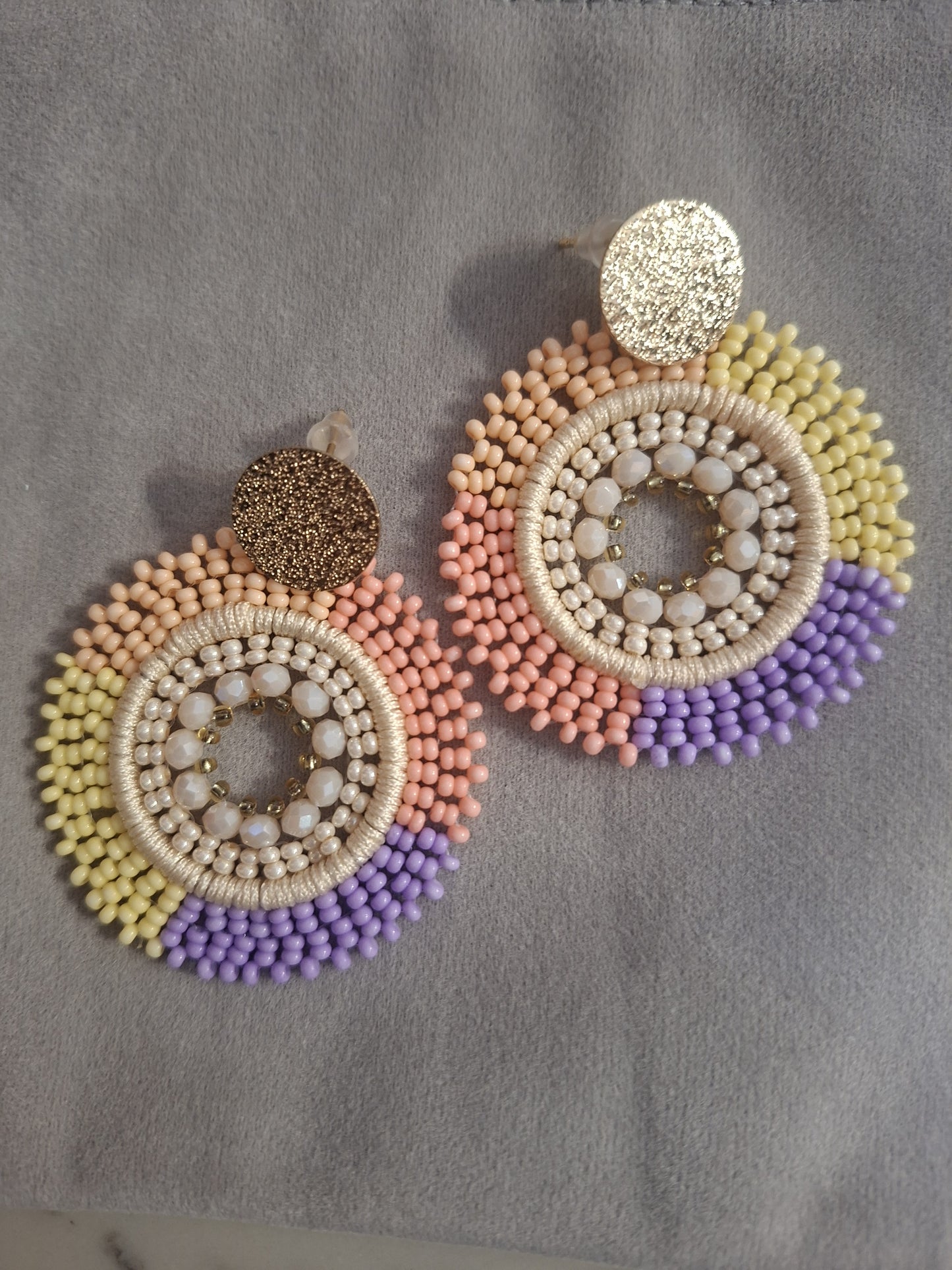 Colourful Handmade Crystal Earrings