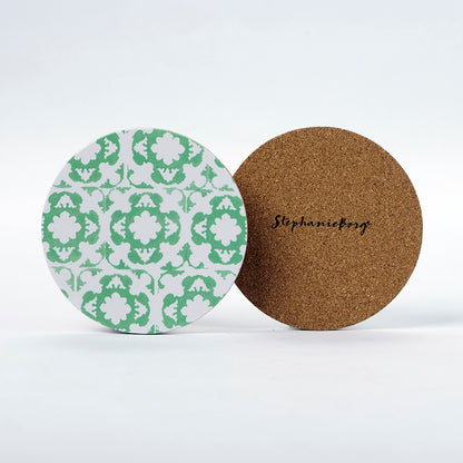 Pop Tile Set of 4 Coaster Garden Green