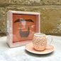 Pop Bone Esspresso Cup And Saucer Sunset Orange
