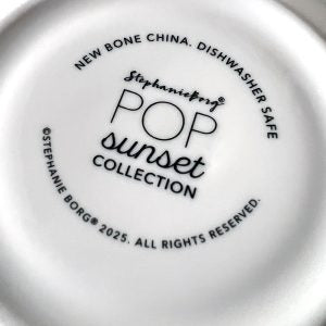 Pop Bone Esspresso Cup And Saucer Sunset Orange