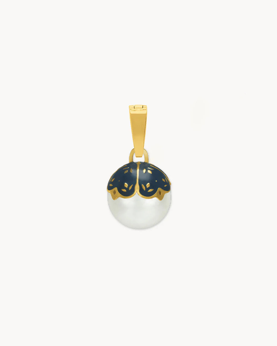 Pearl Crown Pendant  + Medium Pearl Chain