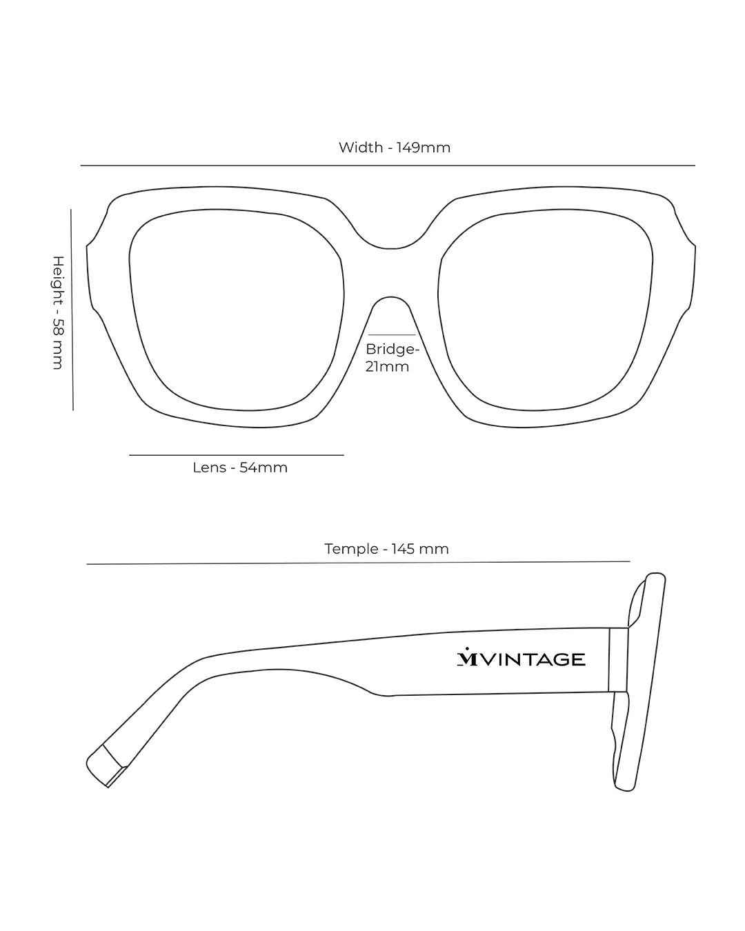 Pinto Power Black Sunglasses