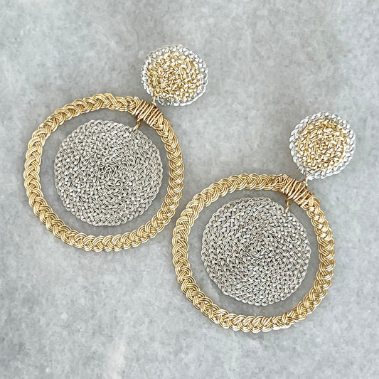 Silver & Gold Filigree Earrings