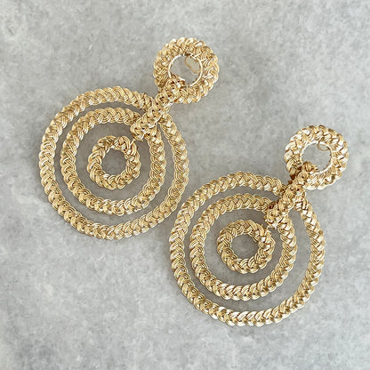 Gold Snail Handmade Earrings