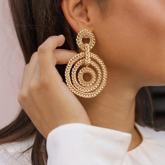 Gold Snail Handmade Earrings