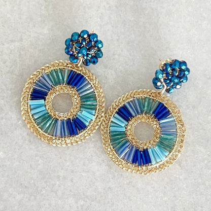 Vibrant Blue Artisan Earrings