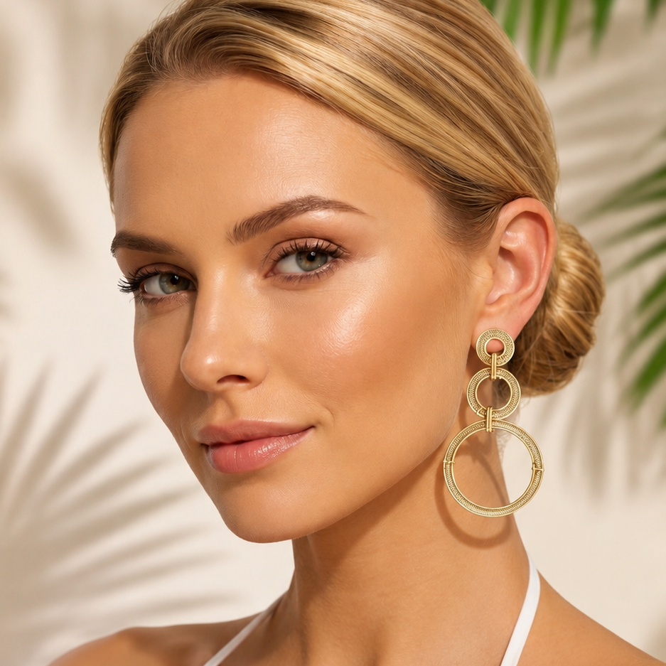 Handmade Gold Hoop Earrings