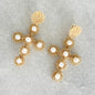Handmade Gold Cross Earrings