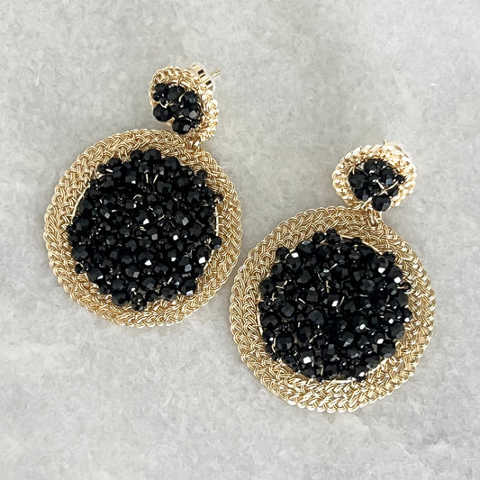 Black Modern and elegant Earrings
