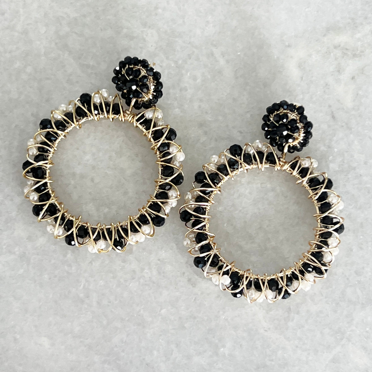 Sharp Black Handmade Earrings