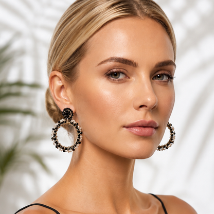 Sharp Black Handmade Earrings