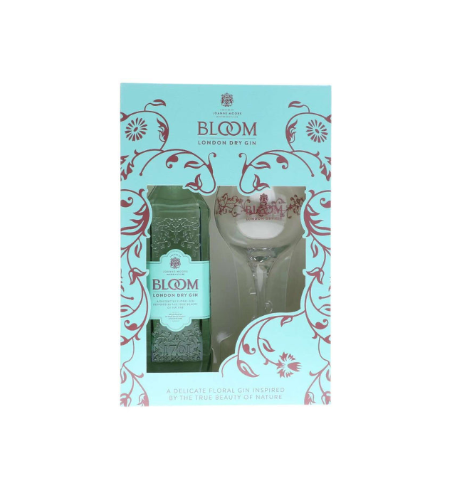 Bloom London Dry Gin With Glass 700ml
