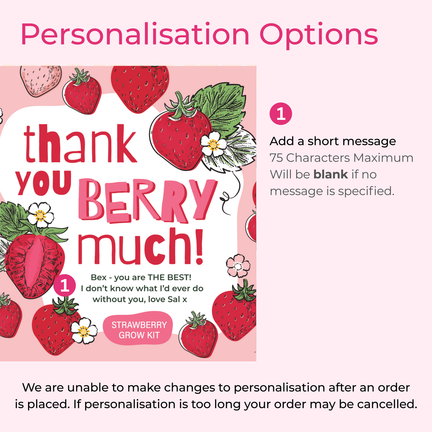 Thank You Berry Much Tin - Grow Your Own Berries | Personalise Me | Thank You Gift