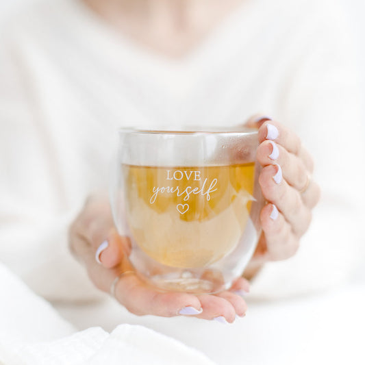 "Love yourself" thermoglass, 250 ml, set of 2