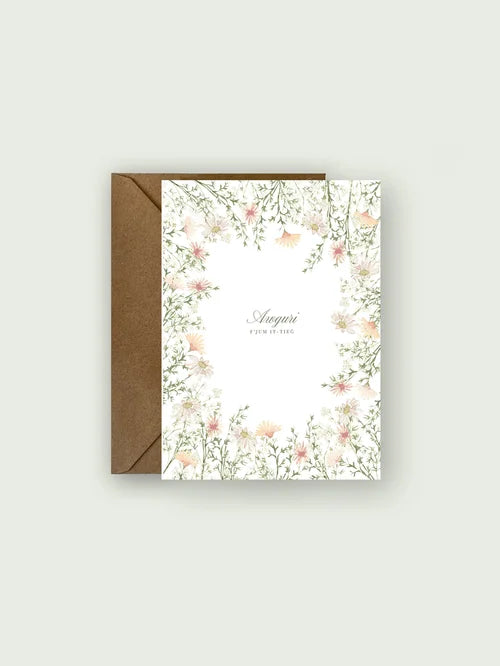 Wedding Card  (English or Maltese)