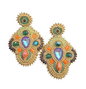 Handmade Lightweight Multicoloured Crystal Statement Earrings (YS09)