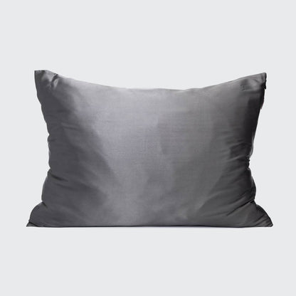 Dark Grey Satin Pillow Case (Standard)
