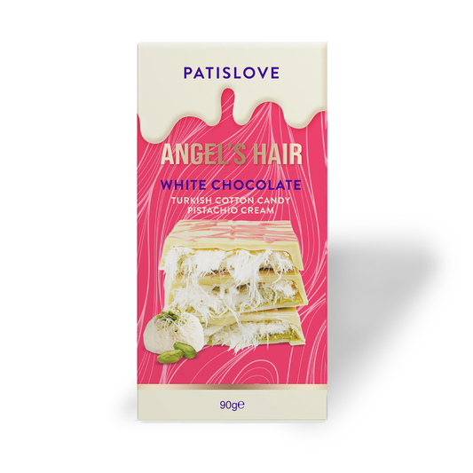 Angel’s Hair White Chocolate Pistachio & Cotton Candy, 90G