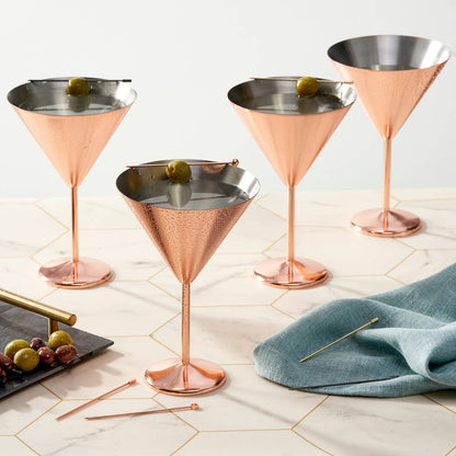 x4 Matte Gold Wine Glasses