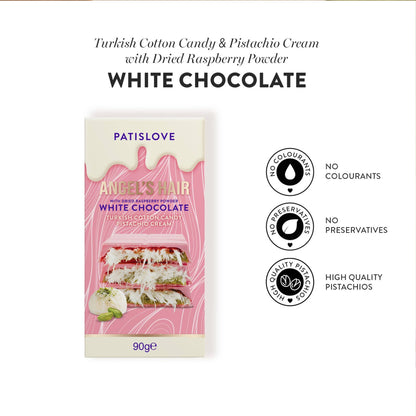 Angel’s Hair White Chocolate with Dried Raspberry Powder,90G