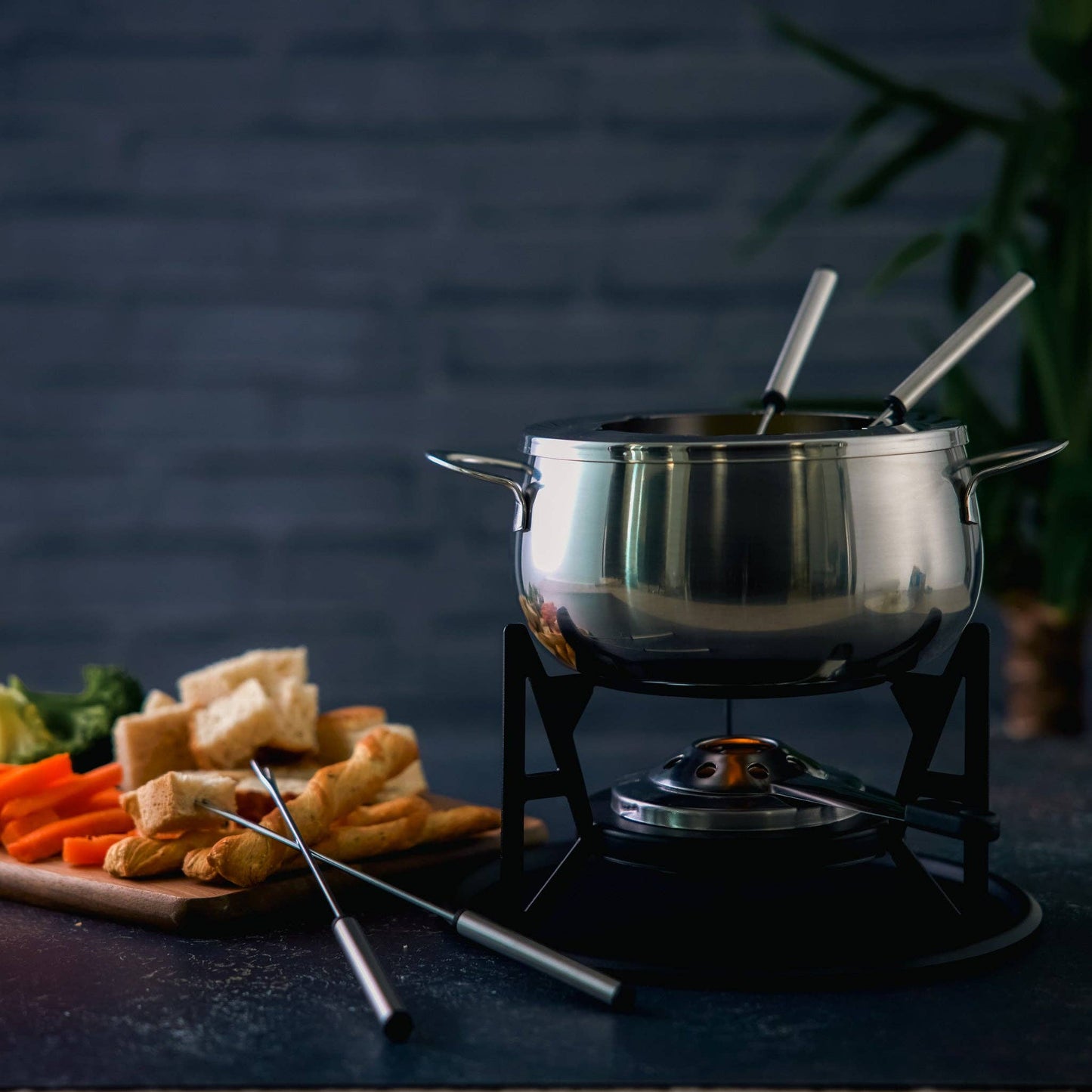 Silver Fondue Gift Set