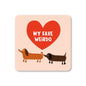 Fave Weirdo Sausage Dog Coaster: No