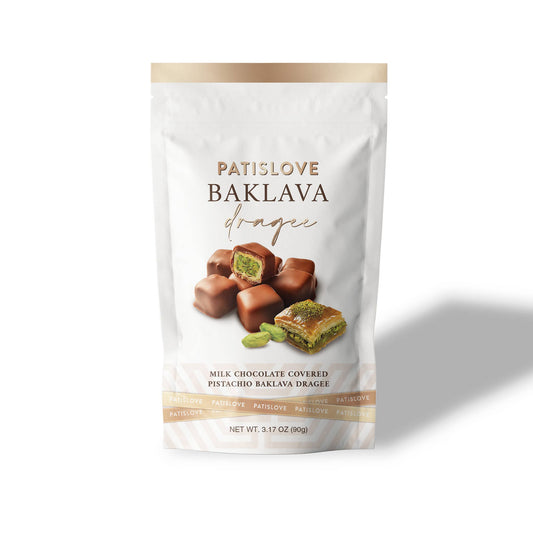 Milk Chocolate Covered Pistachio Baklava Dragee