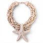 Chunky Beaded Starfish Necklace Summer Statement Jewelry