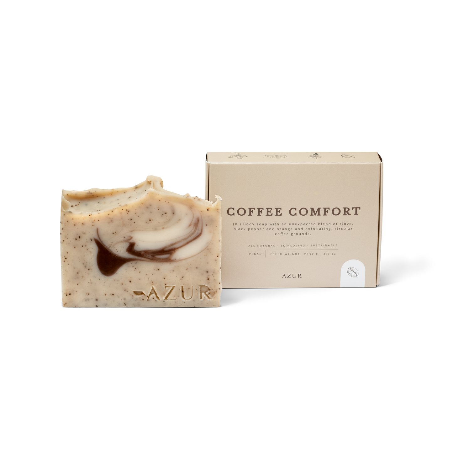COFFEE COMFORT | body scrub bar | natural soap