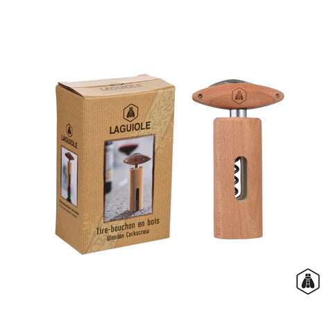 Laguiole Wooden Corkscrew With Rotating Handle