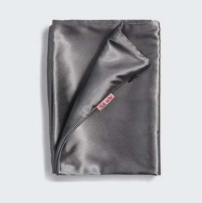 Dark Grey Satin Pillow Case (Standard)