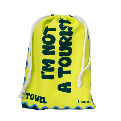 Beach Towel I`M Not A Tourist With Bag