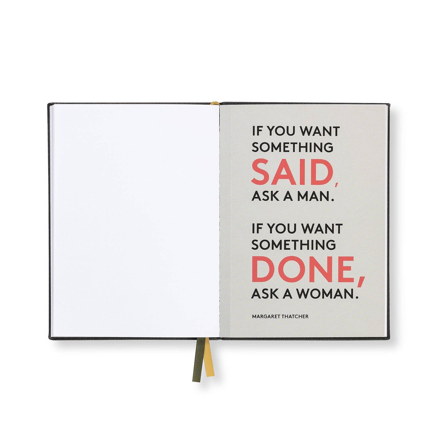 Embroidered quote notebook - "Nice Girls Never Get Front Row"