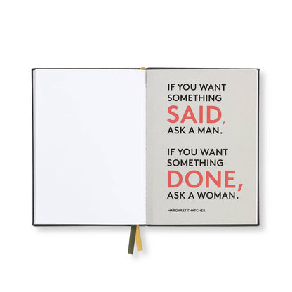 Embroidered quote notebook - "Nice Girls Never Get Front Row"
