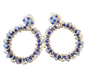 Handmade Crystal Earrings Blue (Q513)