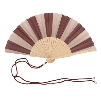 Brown and Beige Striped Fan