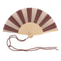 Brown and Beige Striped Fan
