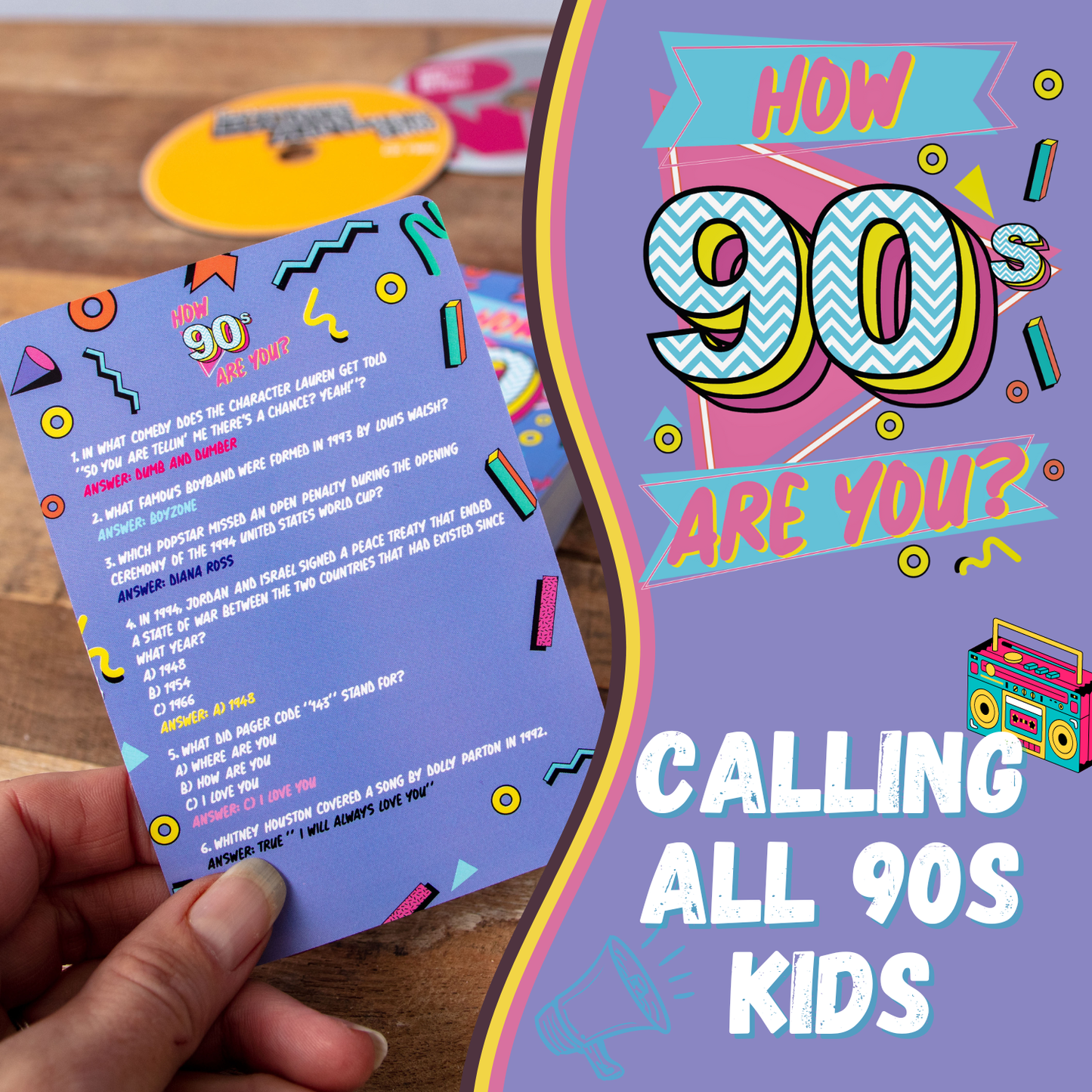 How 90's Are You? 1990s Trivia Cards