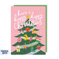 Happy Happy Christmas Card - Sunshine Llama: Cellophane